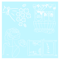 Pre-Order Light Blue Little Flower Shop Scarf