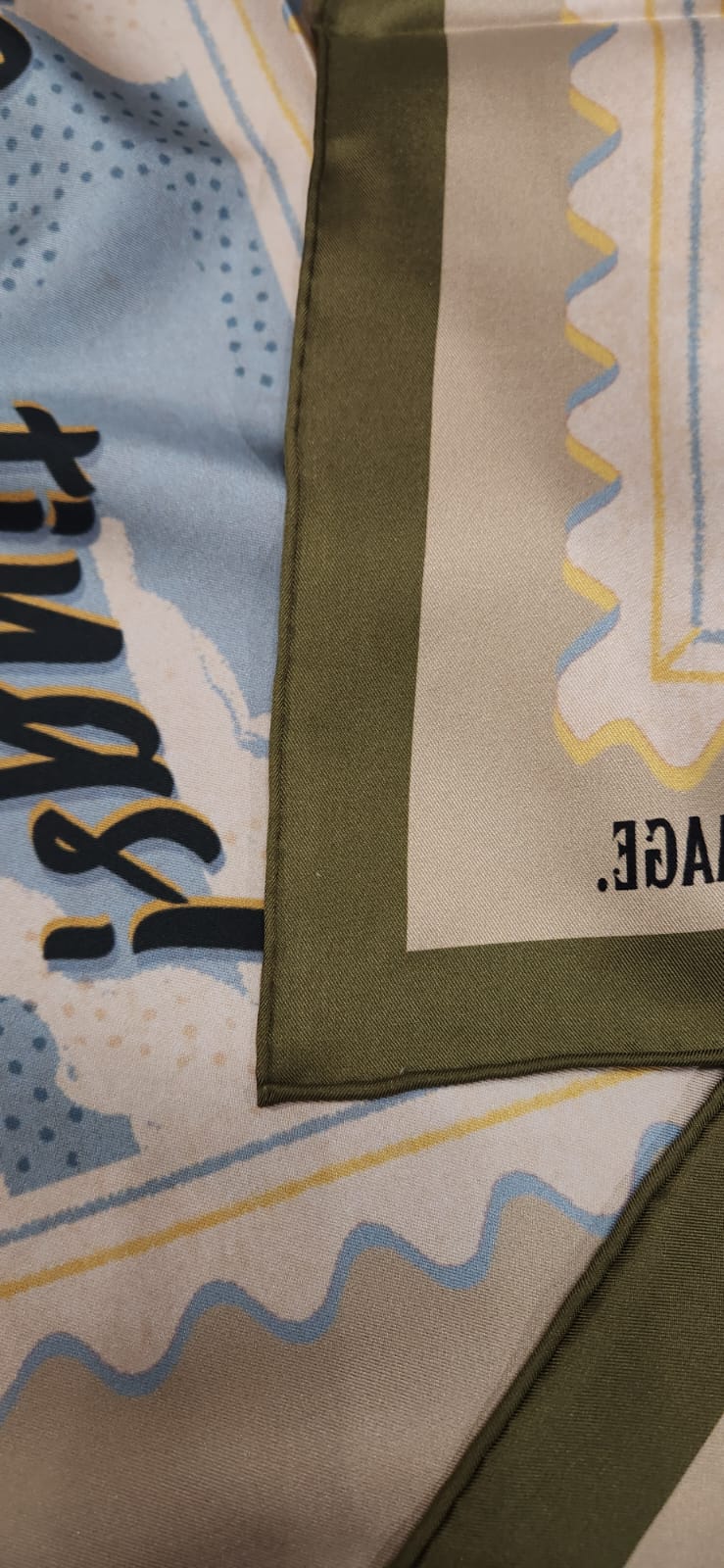 NEW The Coastal Stamp Silk Scarf