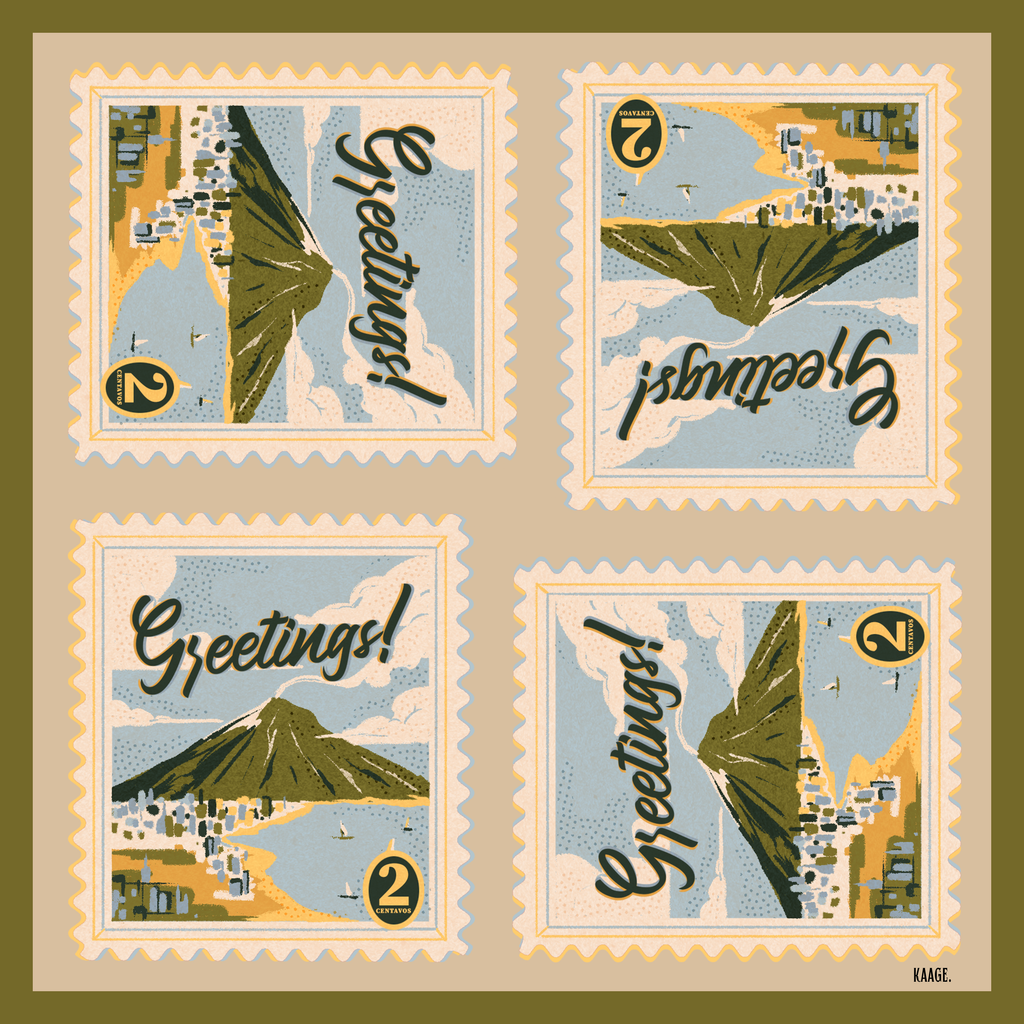 NEW The Coastal Stamp Silk Scarf
